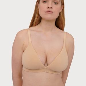 ORGANIC BASICS Organic cotton Triangle Bra, Oak, Size S